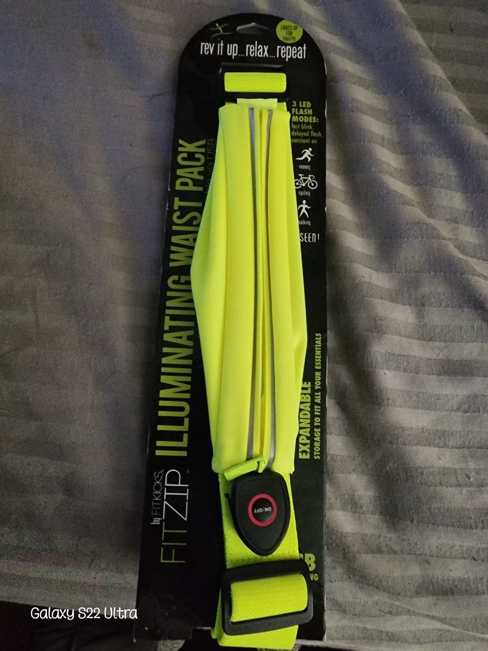 Illuminating Waist Pack - Neon Yellow Safety Belt